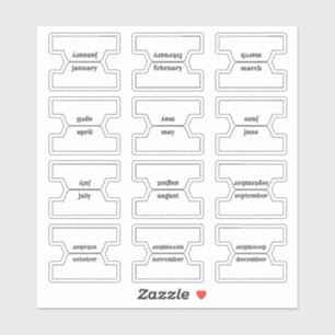 Monthly Index Tab Journal Divider Planner Foldable