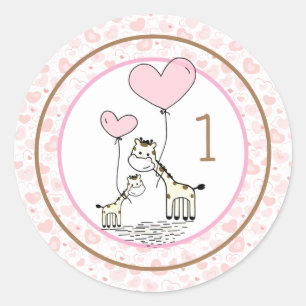 Monthly Infant Milestone Classic Round Sticker