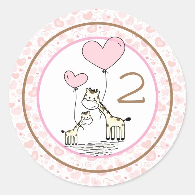 Monthly Infant Milestone Classic Round Sticker (Front)
