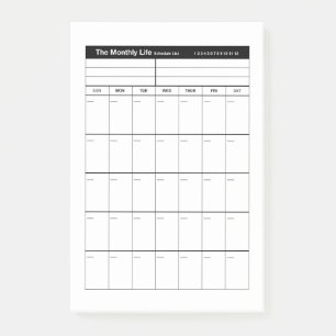Monthly Life Planner Post-it Notes