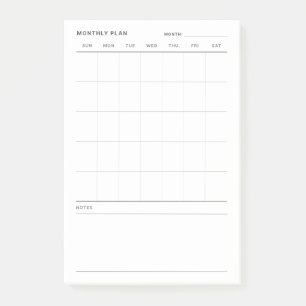 Monthly Life Planner Post-it Notes