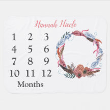 Monthly Milestone Floral Boho Photo