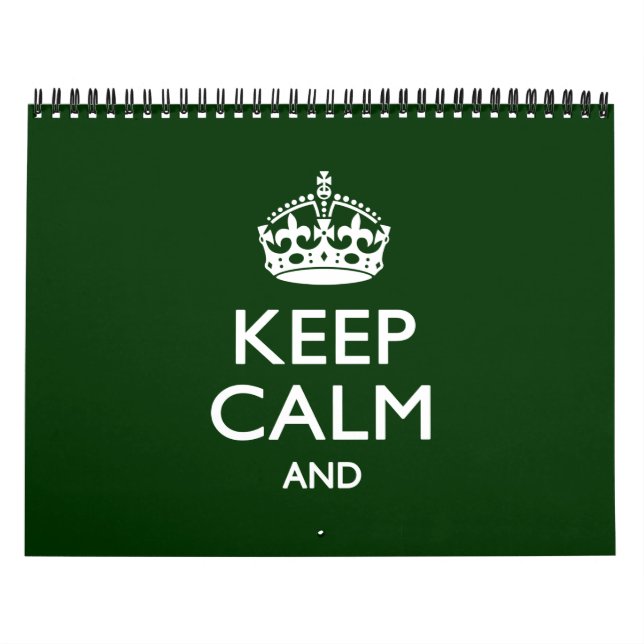 Monthly Personalised KEEP CALM 2025 Your Text Calendar (Cover)