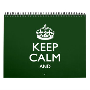 Monthly Personalised KEEP CALM 2025 Your Text Calendar
