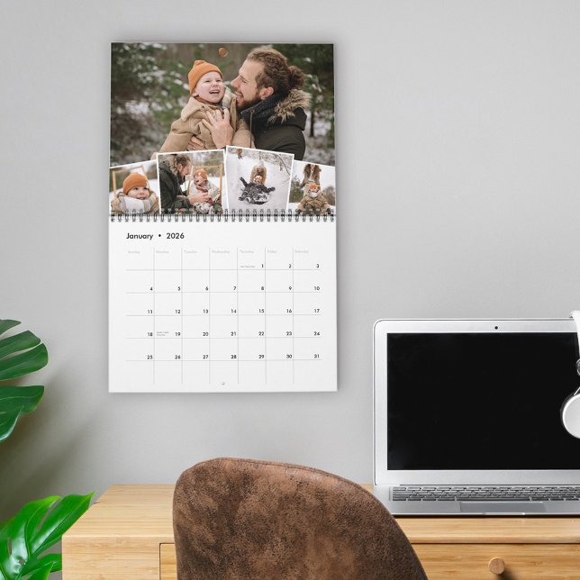 Monthly Photo Collage Family Photos Calendar (Creator Uploaded)