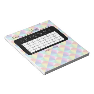 Monthly Planner Diamond Shimmer Calendar by Janz Notepad