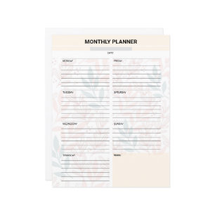 Monthly Planner Template