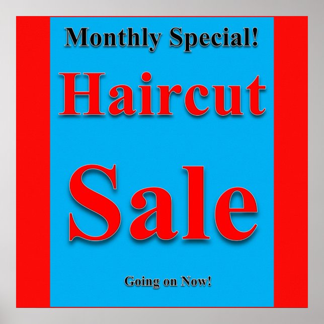 Monthly Special Haircut Sale Poster Matte (Front)