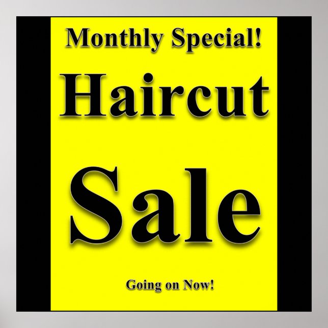 Monthly Special Haircut Sale Poster Matte (Front)