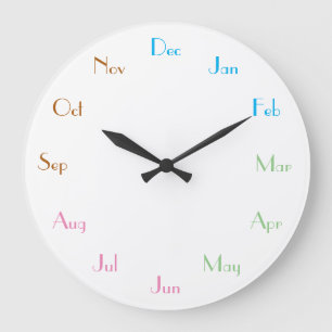 Months Large Clock