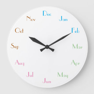 Months Large Clock