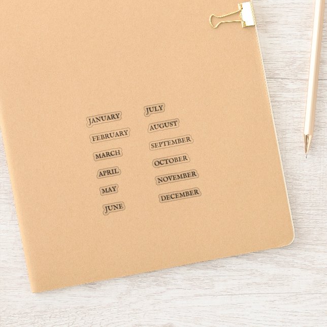 Months of the Year Sticker Set Classic (Notebook)