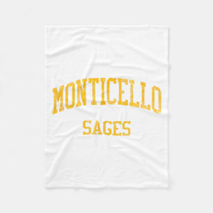 Monticello High School Hs Monticello Il Vintage Sr Fleece Blanket
