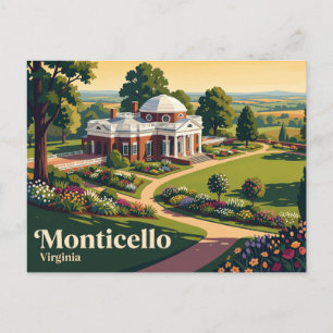 Monticello Virginia Postcard