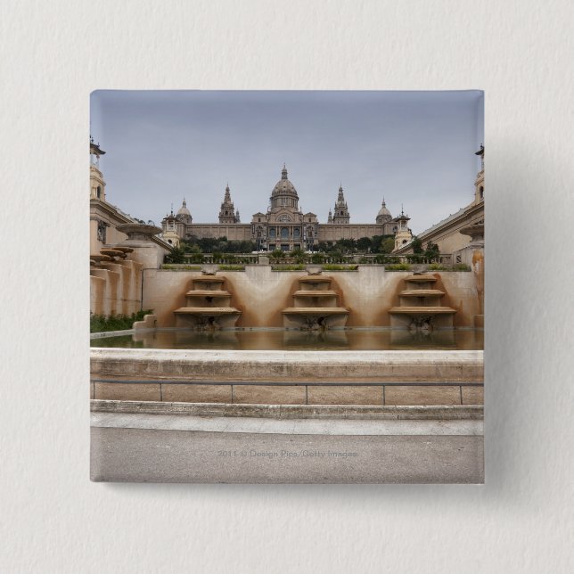 Montjuc Fortress 15 Cm Square Badge (Front)