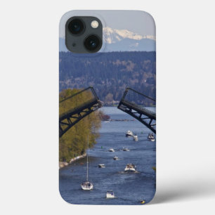 Montlake Bridge and Cascade Mountains iPhone 13 Case