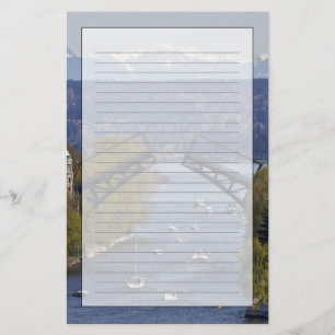 Montlake Bridge and Cascade Mountains Stationery