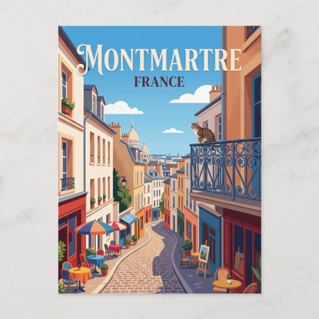 Montmartre France Postcard (Front)