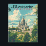 Montmartre - Paris, France Postcard<br><div class="desc">scape to the charming heights of Montmartre! Bathed in soft pastels,  this iconic Parisian landmark promises breathtaking views,  artistic flair,  and a touch of fairytale magic.</div>