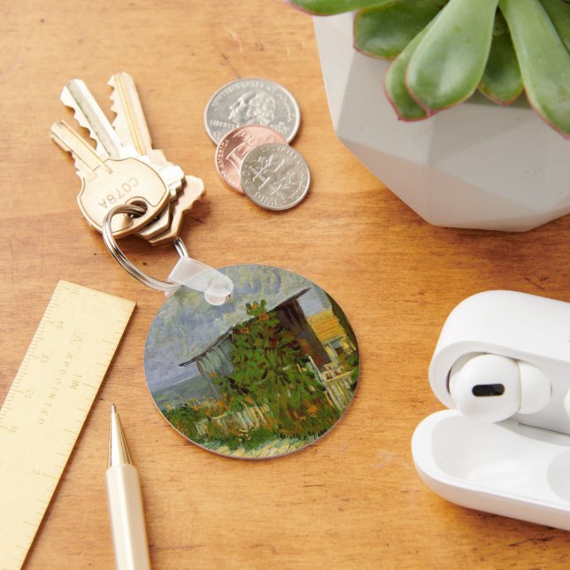 Montmartre Path and Sunflowers by Vincent van Gogh Key Ring (Desk)