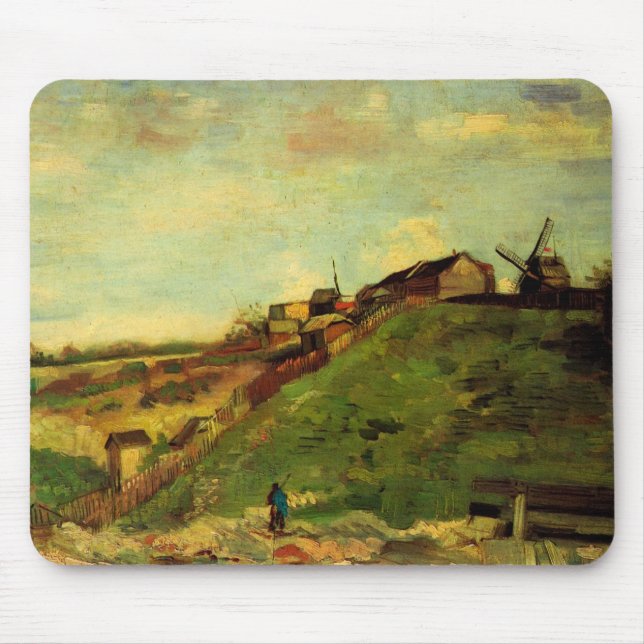 Montmartre: Quarry, the Mills by Vincent van Gogh Mouse Pad (Front)