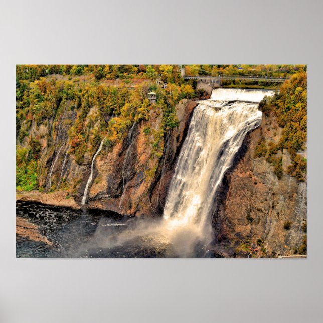Montmorency Falls Canada stylised Poster (Front)
