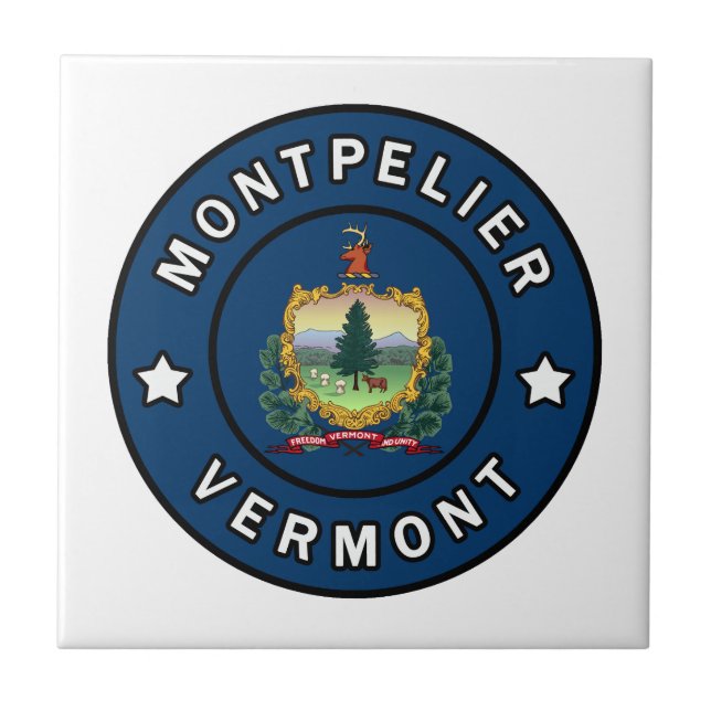 Montpelier Vermont Ceramic Tile (Front)