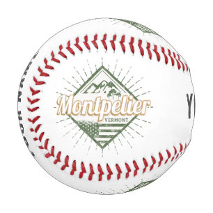 Montpelier Vermont City United States Vintage USA Baseball
