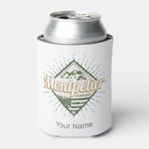 Montpelier Vermont City United States Vintage USA Can Cooler