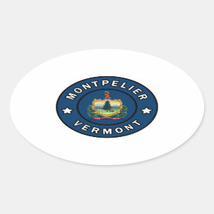 Montpelier Vermont Oval Sticker