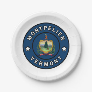 Montpelier Vermont Paper Plate