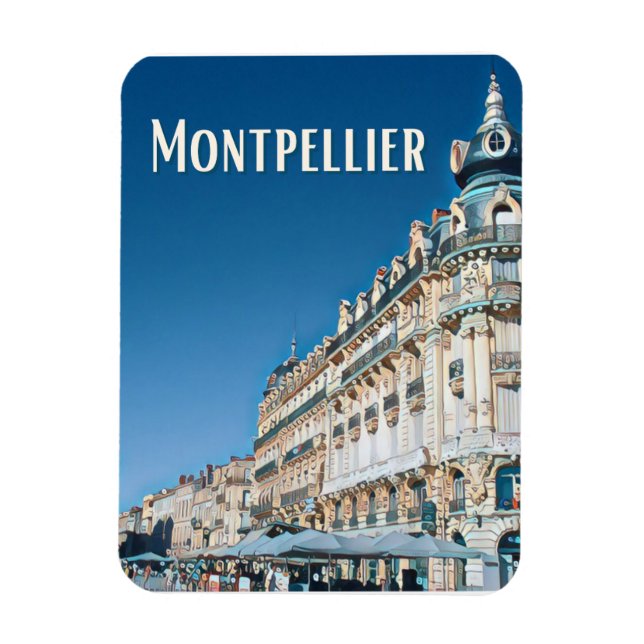 Montpellier Photo Vintage  Magnet (Vertical)
