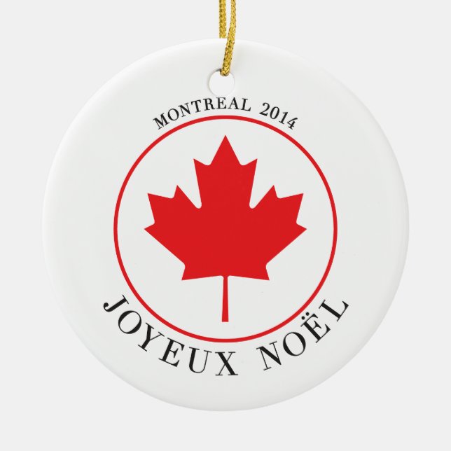Montreal 2014 Christmas Ornament (Joyeux Noël) (Front)