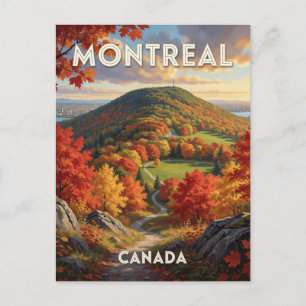 Montreal Canada Autumn Maple Scene Postcard
