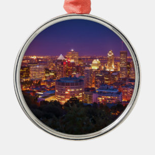 Montreal Canada City Skyline Belvedere Kondiaronk Metal Ornament