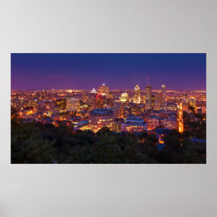 Montreal Canada City Skyline Belvedere Kondiaronk Poster