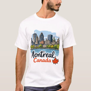 Montreal Canada Cute Skyline T-Shirt