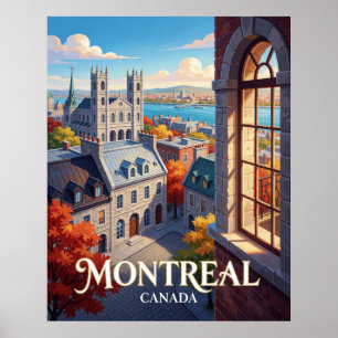 Montreal Canada French Architecture Poster