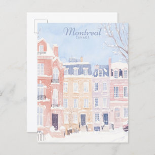 Montreal Canada Gouache Paint Illustration Travel Postcard