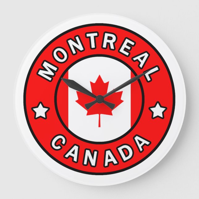 Montreal Canada Large Clock (Front)
