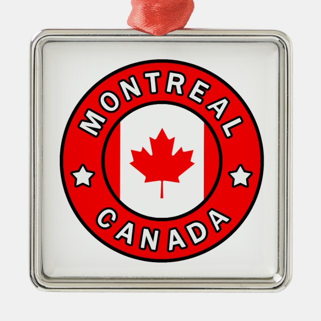 Montreal Canada Metal Tree Decoration (Front)