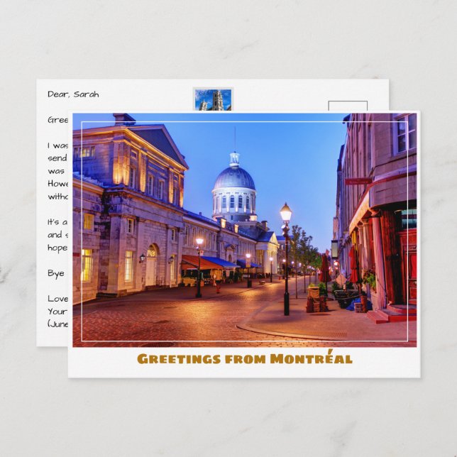 Montréal Canada Old Town Modern Postcard (Front/Back)