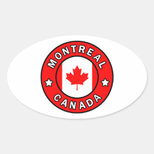 Montreal Canada Oval Sticker
