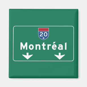 Montreal, Canada Road Sign Magnet