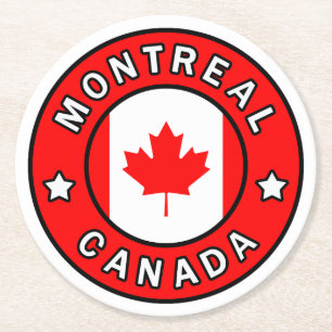 Montreal Canada Round Paper Coaster