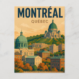 Montreal Canada Skyline Historic City Travel Postcard