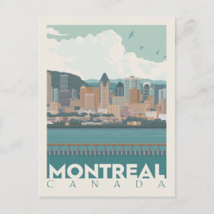 Montreal, Canada   Skyline Postcard