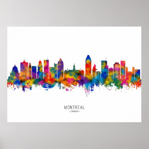Montreal Canada Skyline Poster