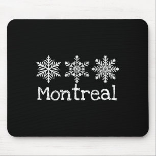 Montreal canada snowflakes snow winter skiing skie mouse pad