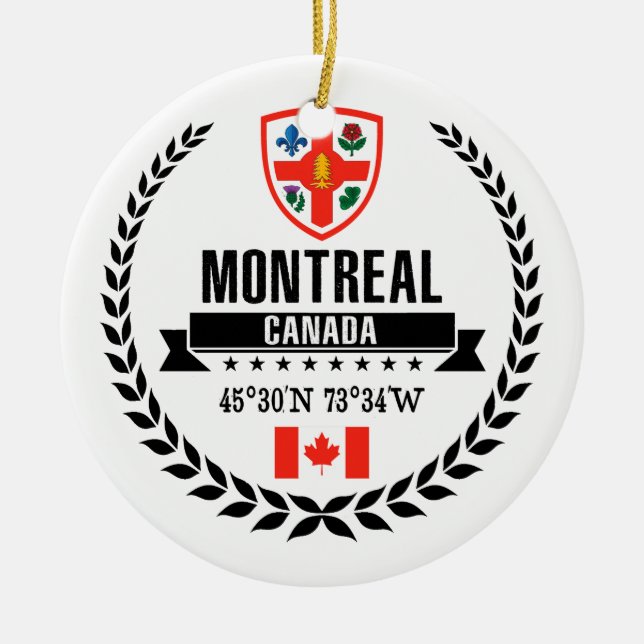 Montreal Ceramic Tree Decoration (Front)